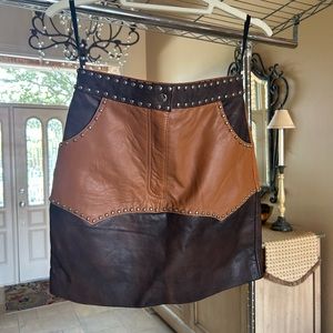 Understated Leather X REVOLVE Graceland Skirt in Tobacco | Leather Skirt